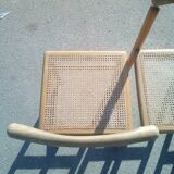 Series of 4 chairs with new canning