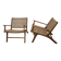 Pair of Olivier de Schrijver armchairs in rope