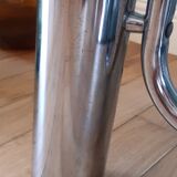 Smoked glass coffee table and chrome legs 70s