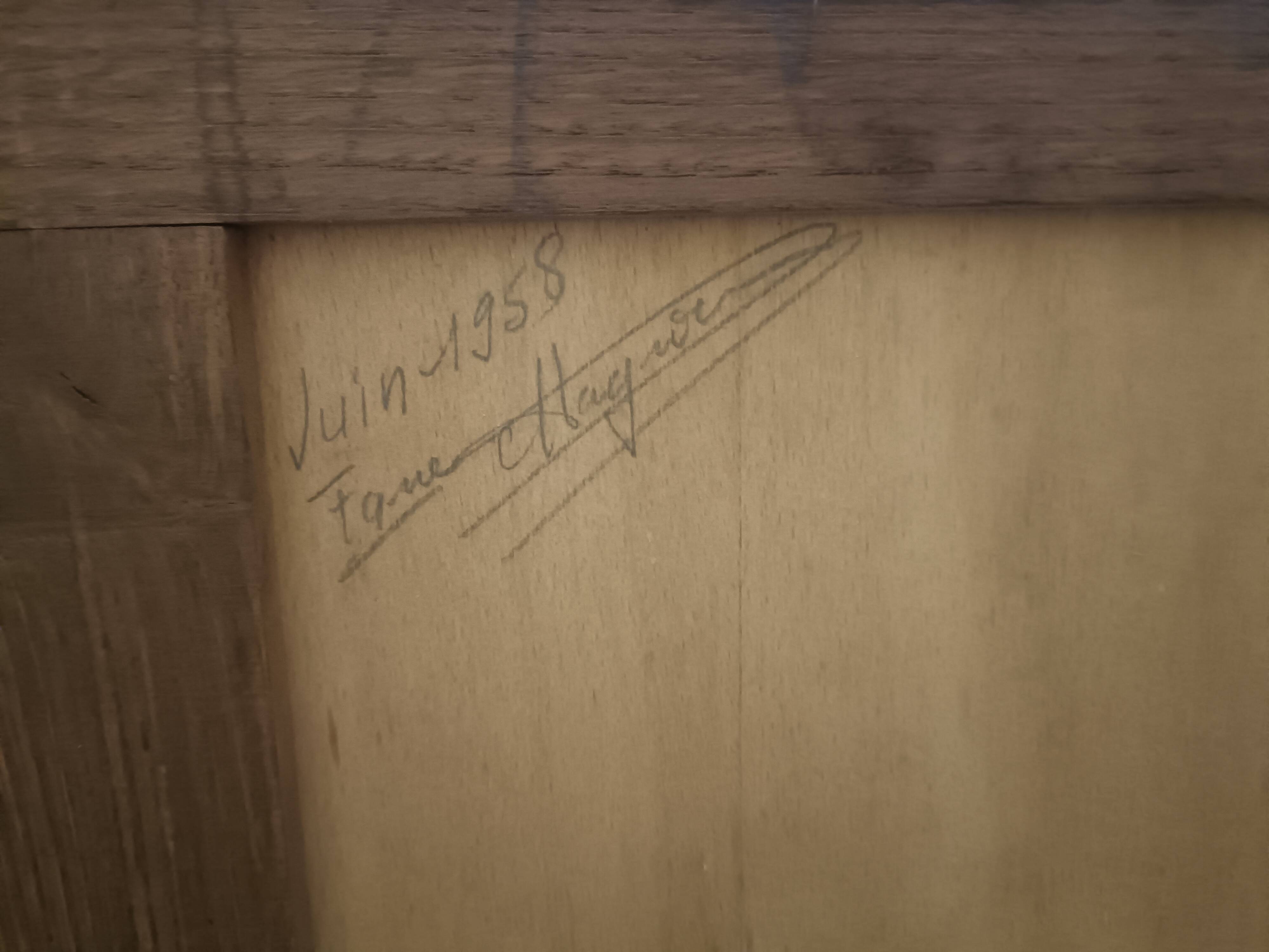 Renovated Art Deco oak wardrobe