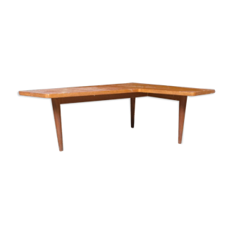 Coffee table year 50 in V solid wood