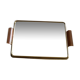 Art deco two-handle mirror tray