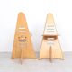 Lundi-sit adjustable wooden chairs, Lundia 1980s