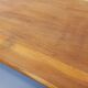 Large vintage brutalist rectangular table made of solid oak wood.