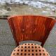 Parisian bistro chair in solid wood and fabric