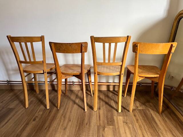 Mismatched set of 4 bistro chairs