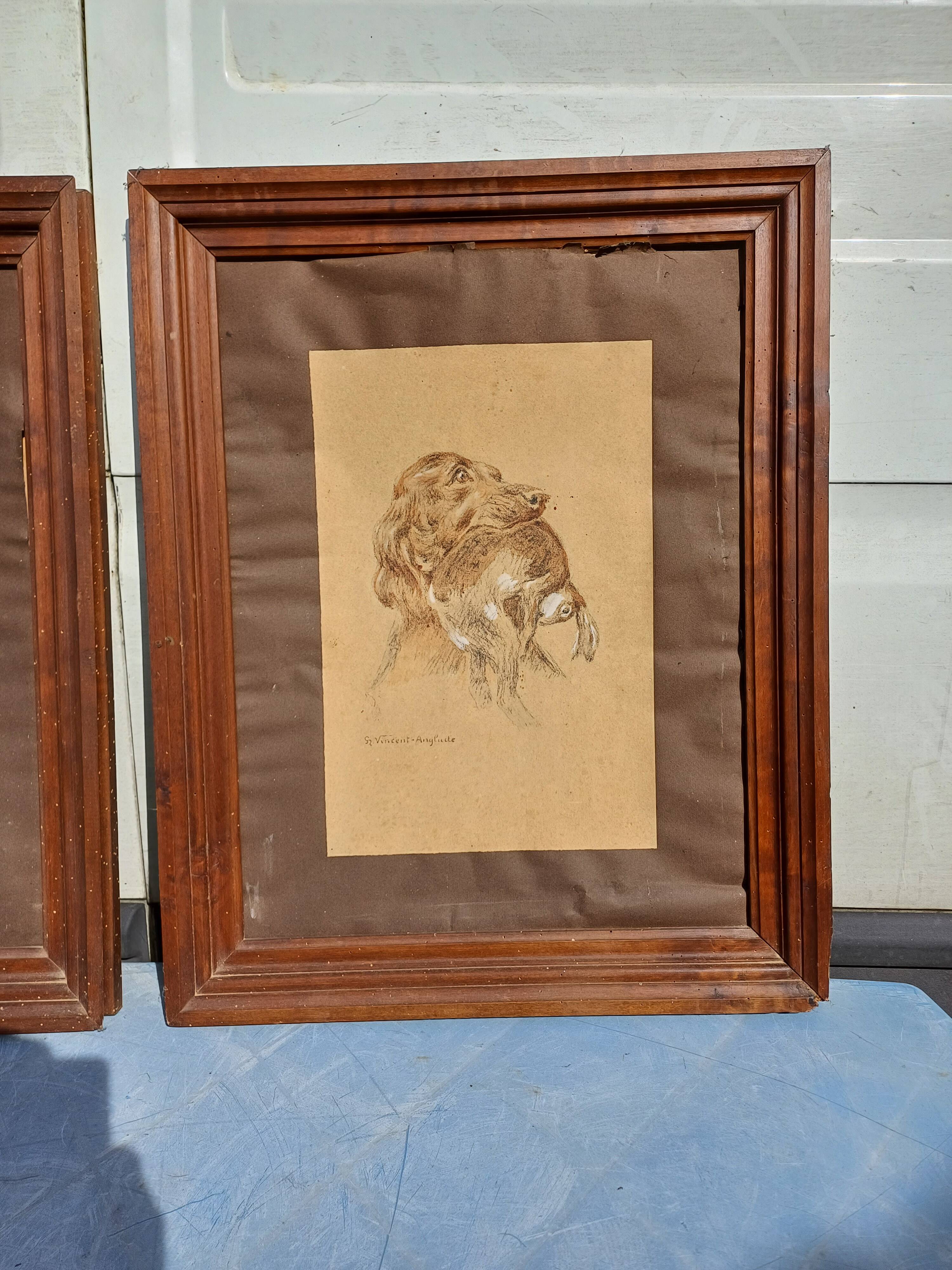 2 Pencil drawings by: H. Vincent Anglade