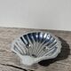 Silver-plated metal shell butter dish