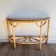 Table console d’appoint en rotin avec miroir rose