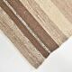 Brown & Beige Striped Large Vintage Kilim Rug, 306x336Cm