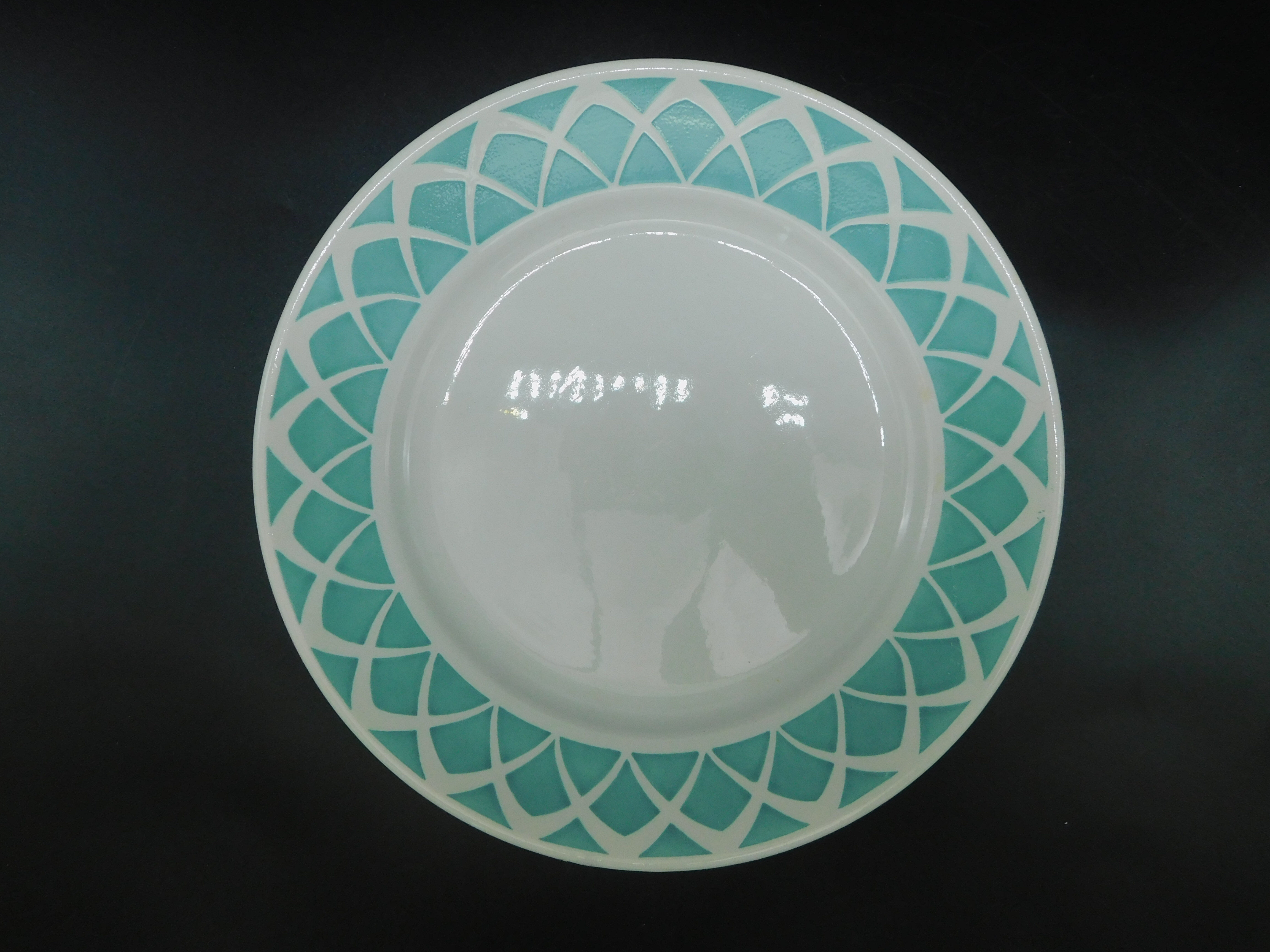 6 flat plates - Fenal Badonviller - Mint Green