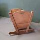Late 19th century dutch pine wood rocking cradle