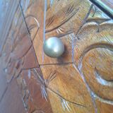 Art Deco buffet wooden tray, antique china cabinet