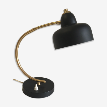 Lampe articulée métal et laiton années 50