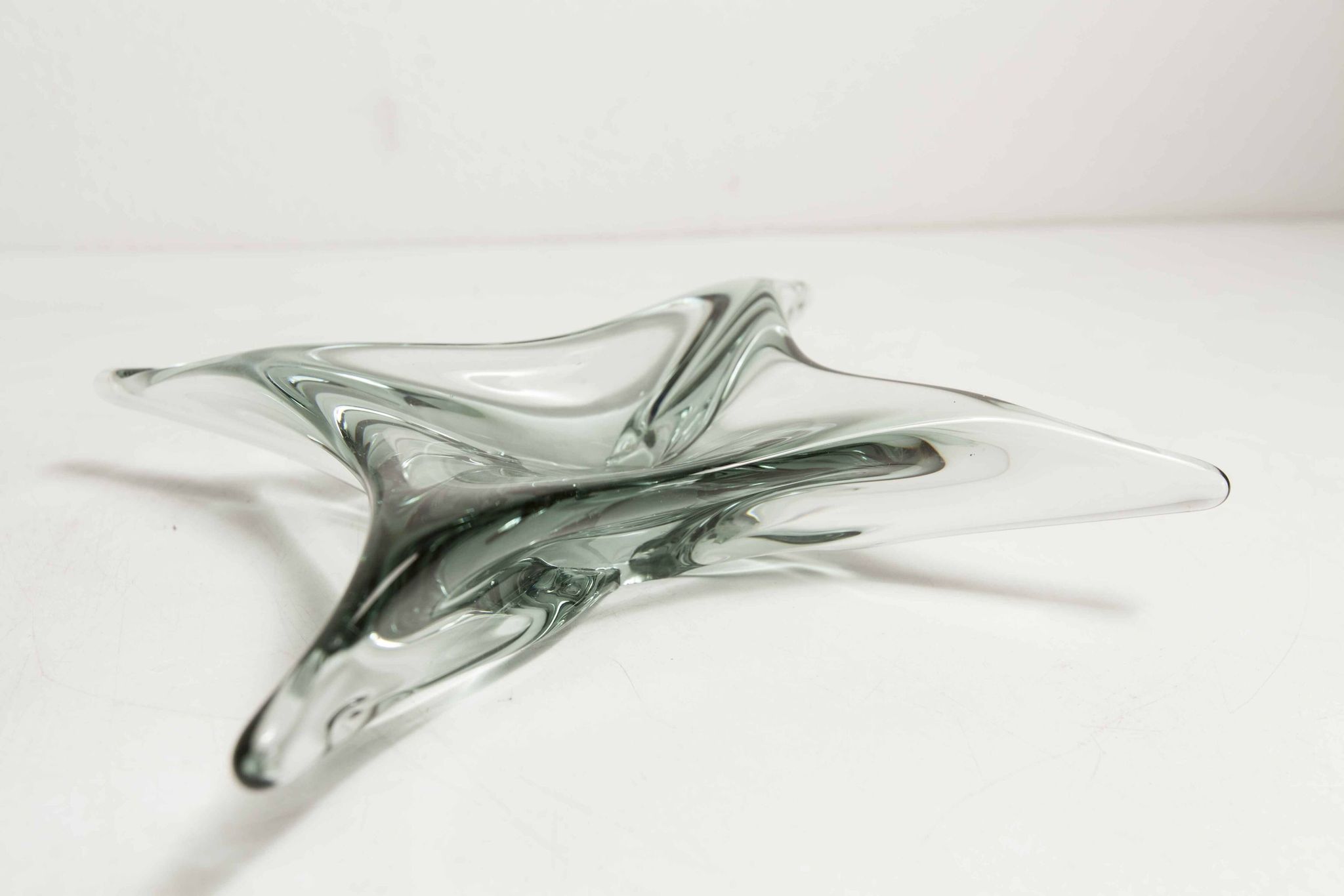 Green Murano glass ashtray