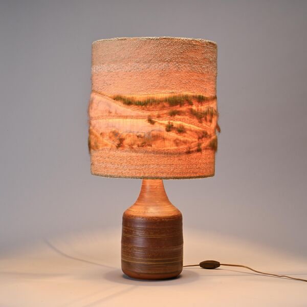 Lampe en céramique par Jacques Pouchain, Atelier Dieulefit, années 1960