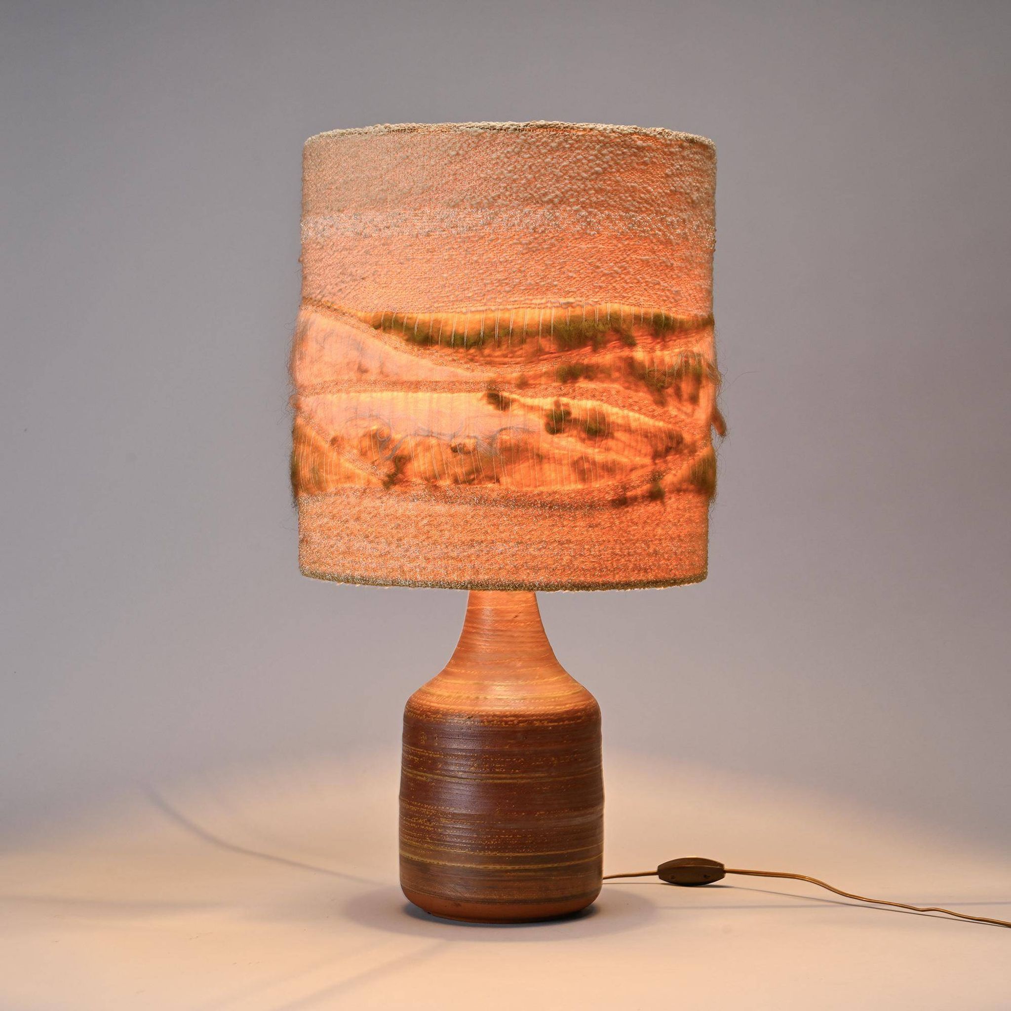Lampe en céramique par Jacques Pouchain, Atelier Dieulefit, années 1960