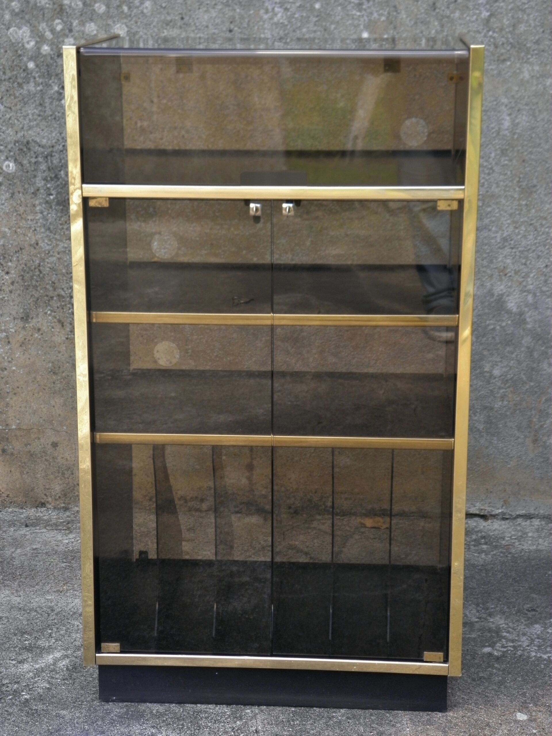 Hi Fi glass and plexiglass cabinet 1970