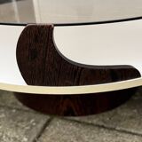 Table basse ronde de l'ère spatiale