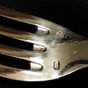 12 silver-plated dessert forks by Félix Frères