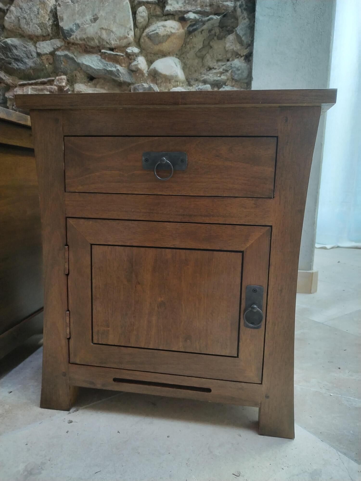 Set of 2 Indonesian bedside tables