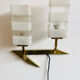 Vintage wall light in brass and glass from the 1960s.