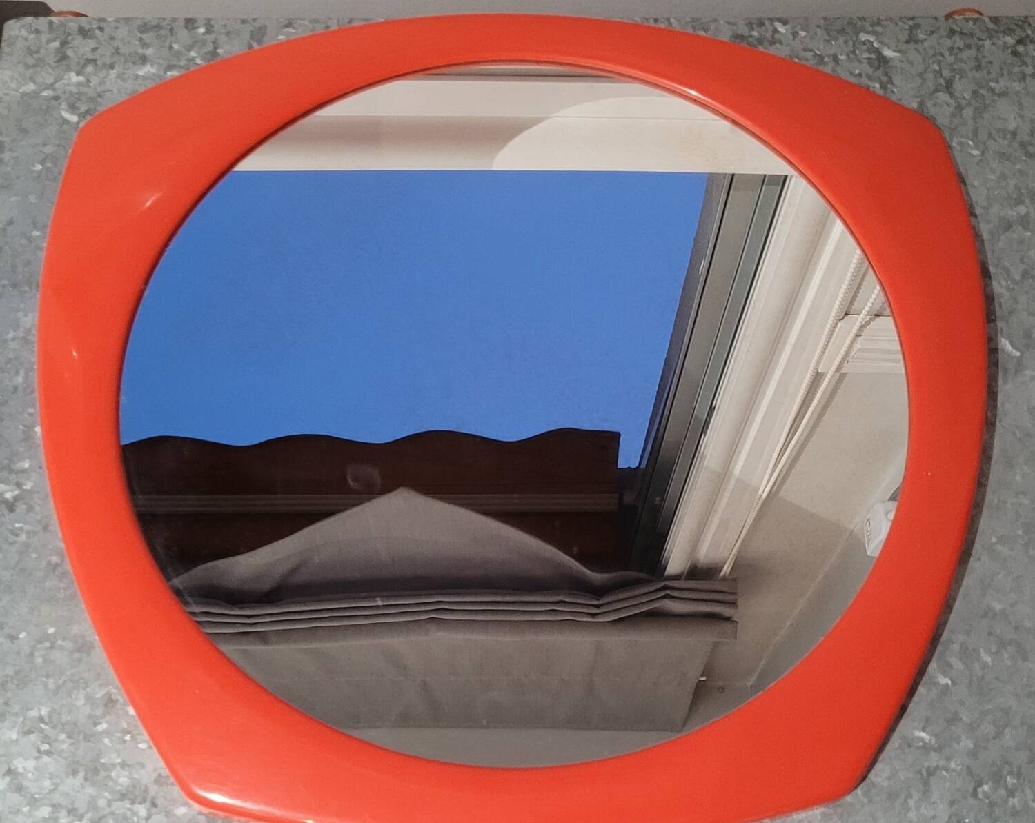 Miroir vintage orange années 70