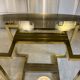 Belgo dining table chrome 1970s smoked glass