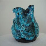 Vase pitcher fat lava turquoise