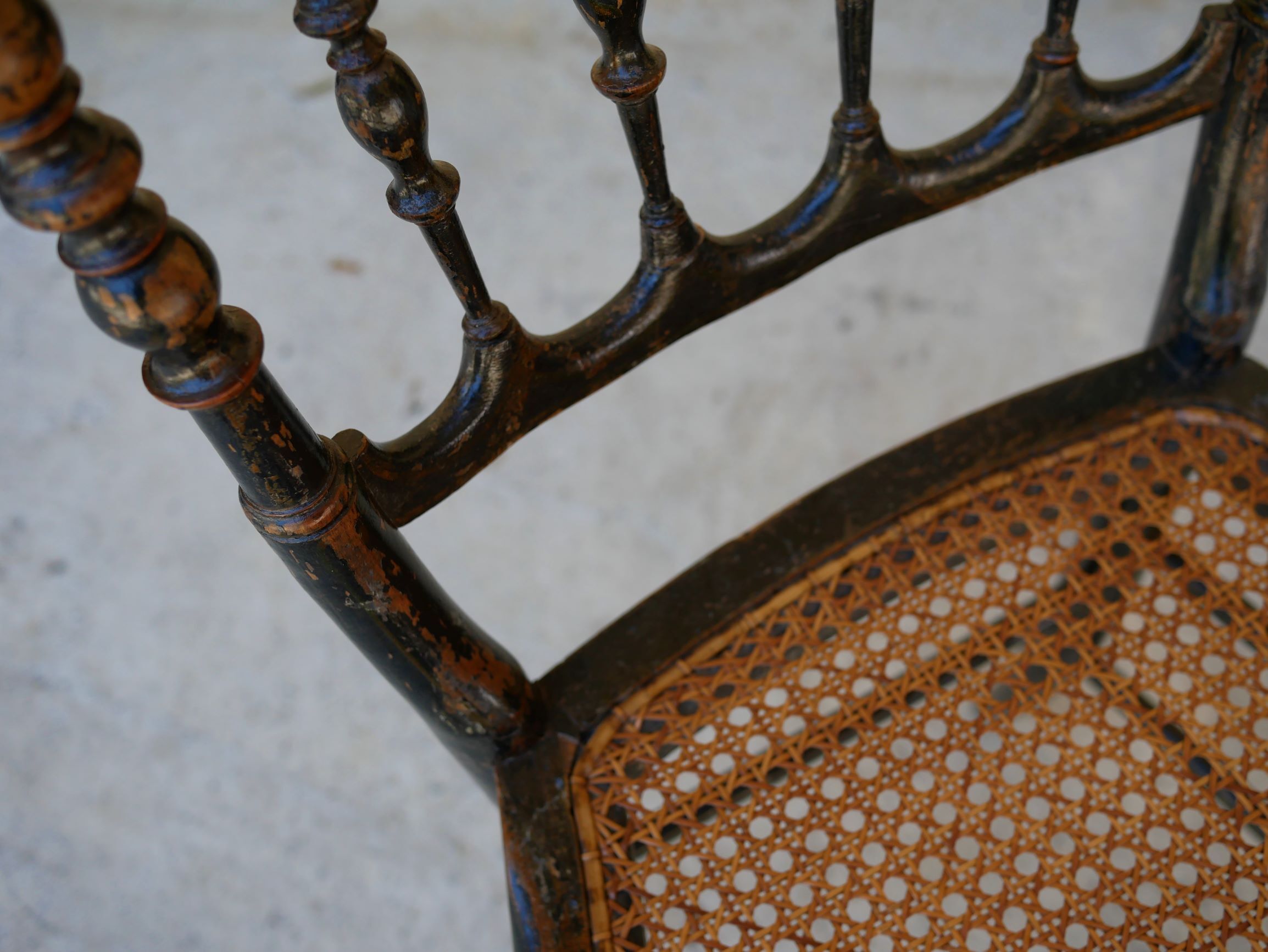Napoleon III Chair in wood and cannage, twenties