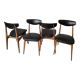 4 chaises scandinaves en skaï et bois