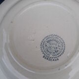 2 hollow plates Iron Earth Boulenger model Bordeaux diam 23 cm