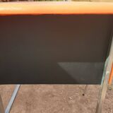 Desk set and vintage chair 70 skai and chrome
