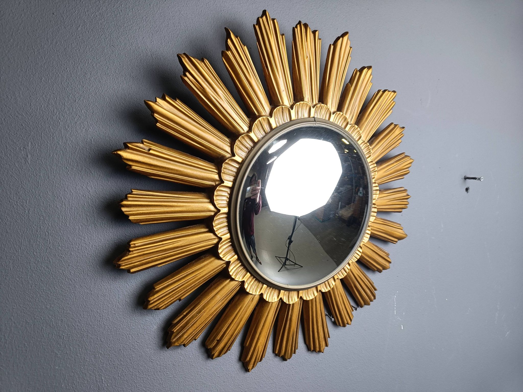Vintage sunburst mirror, 1960s