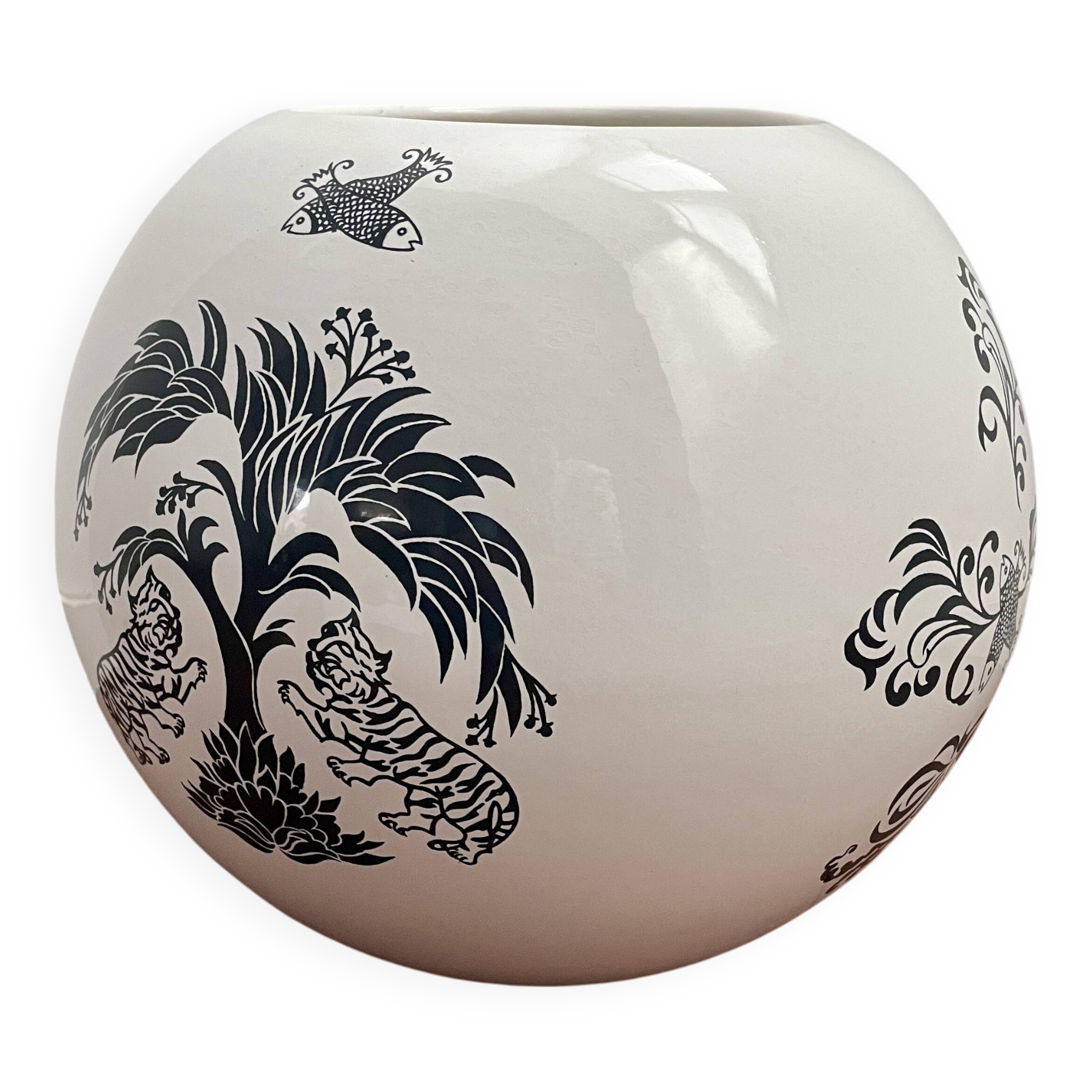 Vintage Molin Charolles Ball Vase 28 cm