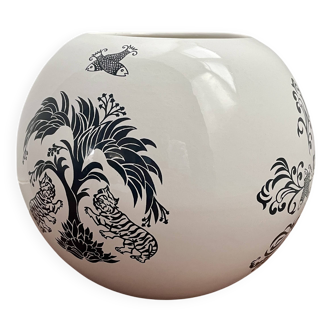 Vintage Molin Charolles Ball Vase 28 cm