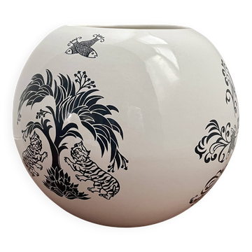 Vintage Molin Charolles Ball Vase 28 cm