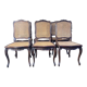 Suite of 6 Louis XV style chairs in canning