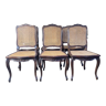 Suite of 6 Louis XV style chairs in canning