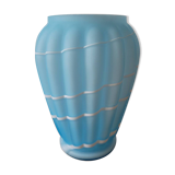 Vase en opaline bleu et blanc