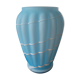 Blue and white opaline vase