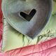 Zinc tray heart openwork vintage garden