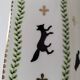 Large square dish RB Bernarda with animal decoration.