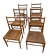 Set of 6 vintage Scandinavian chairs in paper cord – 1960s