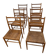 Set of 6 vintage Scandinavian chairs in paper cord – 1960s