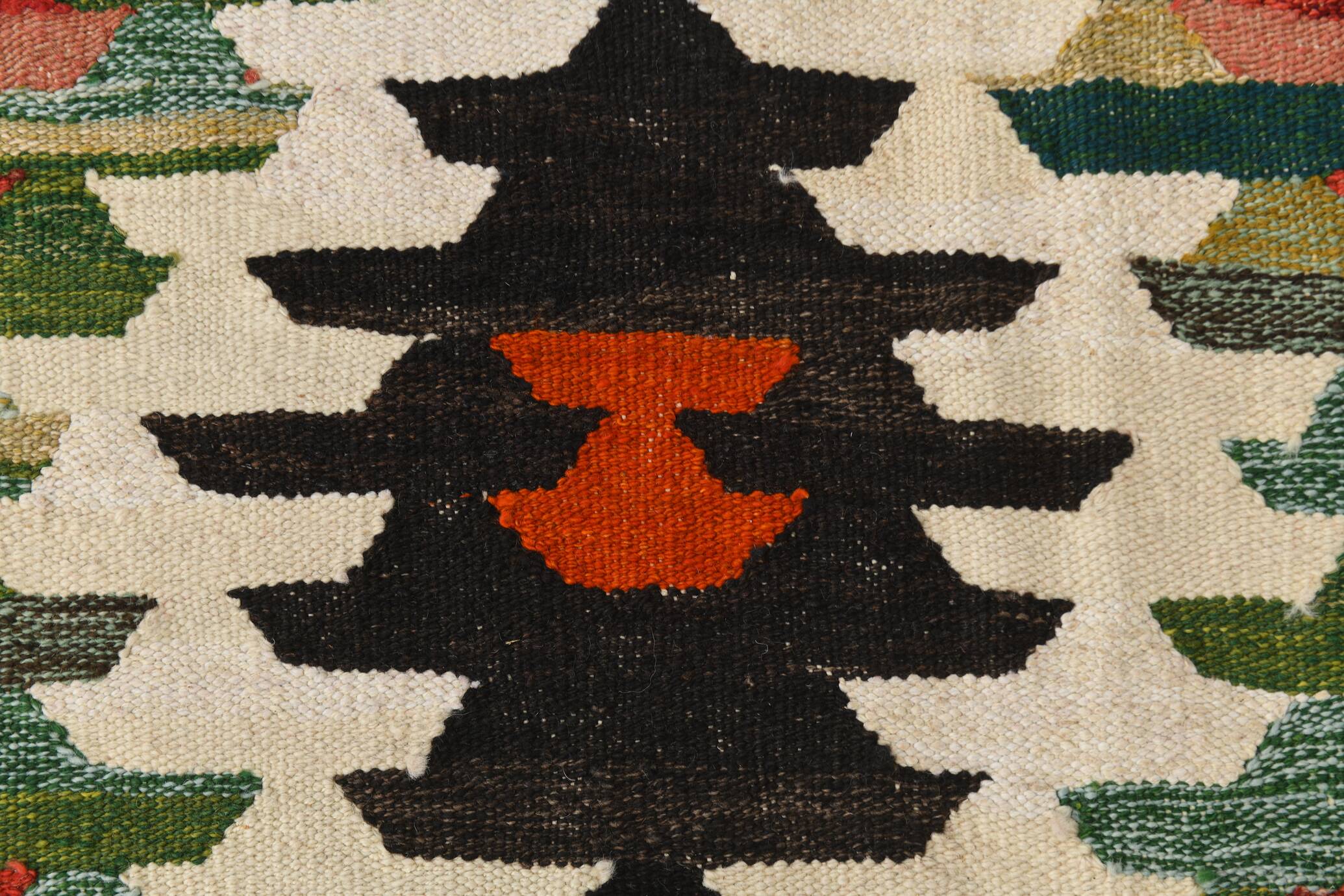 9x12 Kilim Red Green Oversize Vintage Kilim Rug, 275x370Cm