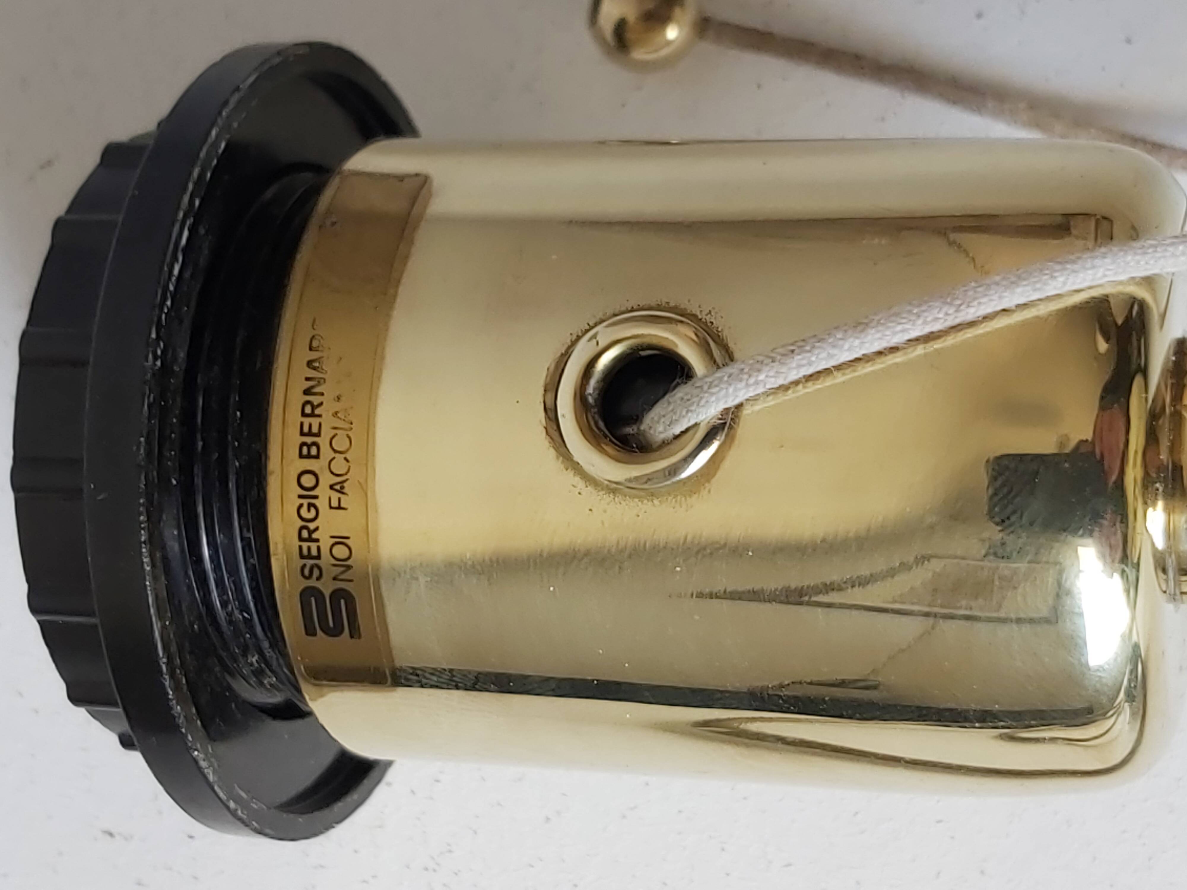 Sergio Bernardi Milano brass design lamp