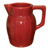 Orchies ceramic jug pitcher, with red enamel
