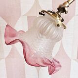 Pink tulip brass lamp