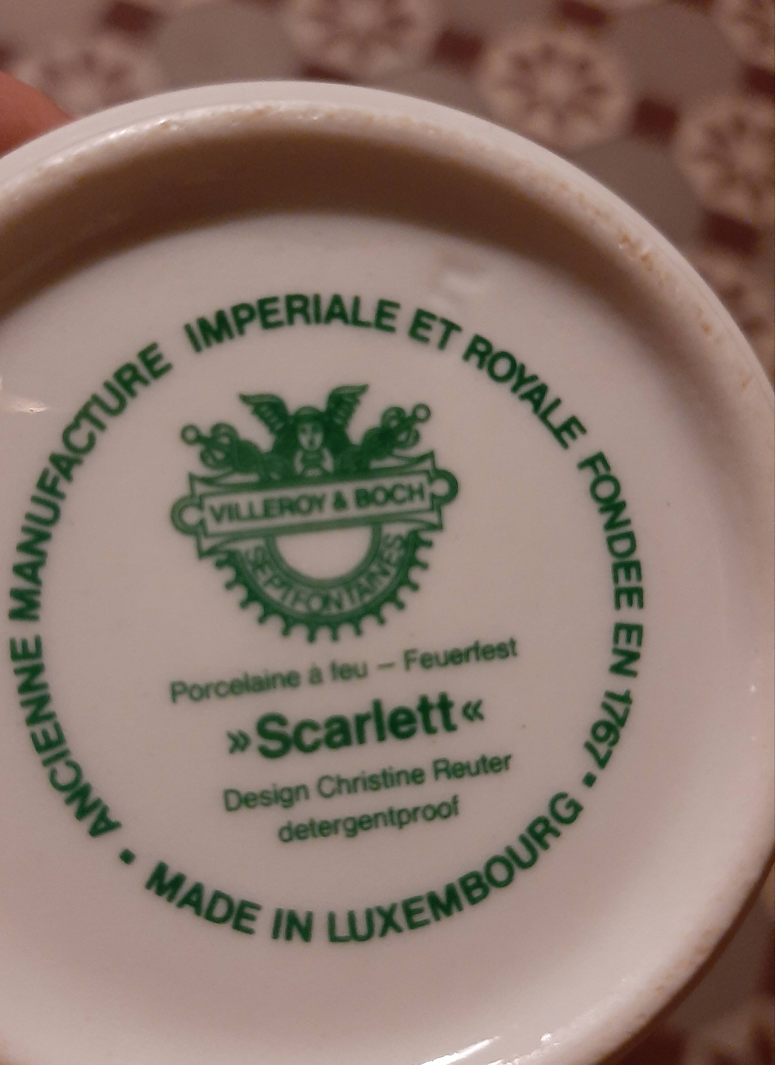 Set of 5 cups Villeroy and Boch scarlett